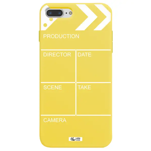 Clapperboard Apple iPhone 8 plus Silicone canary yellow Case