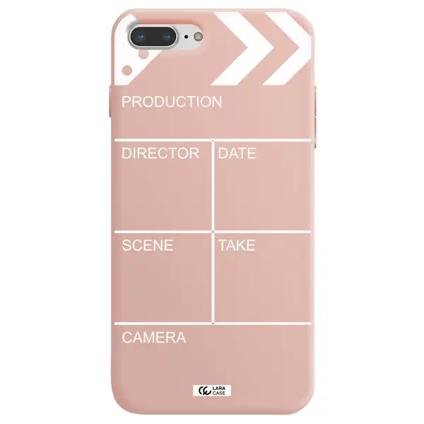 Clapperboard Apple iPhone 8 plus Silicone pastel pink Case