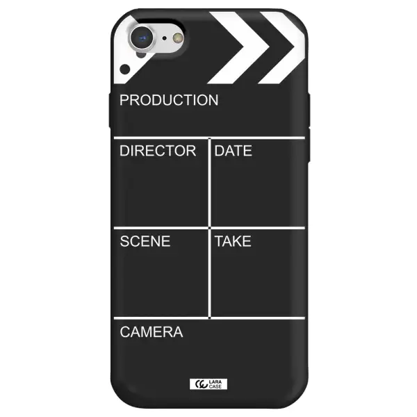 Clapperboard Apple iPhone 8 Silicone black Case