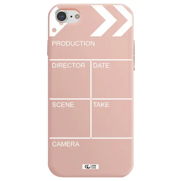 Clapperboard Apple iPhone 8 Silicone pastel pink Case