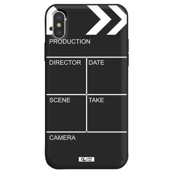 Clapperboard Apple iPhone X Silicone black Case