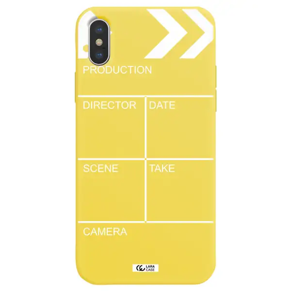 Clapperboard Apple iPhone X Silicone canary yellow Case