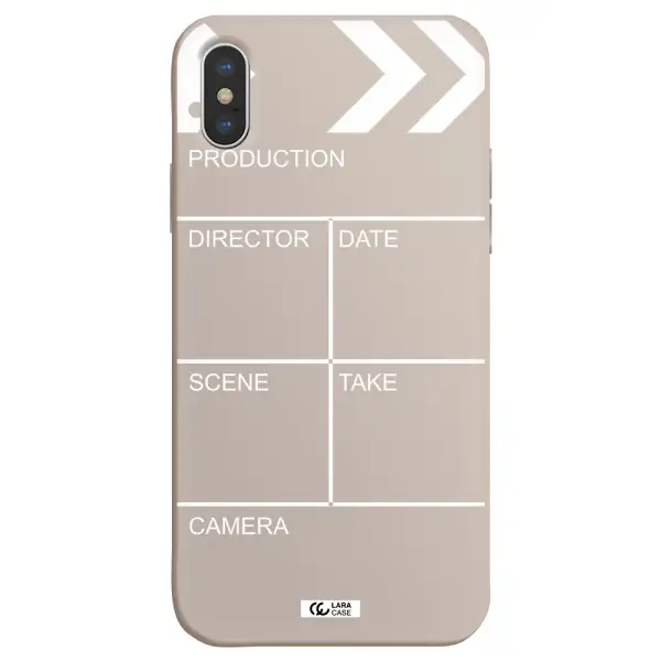 Clapperboard Apple iPhone X Silicone Stone Case