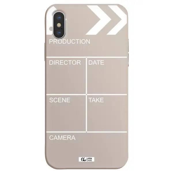 Clapperboard Apple iPhone XS Silicone Stone Case