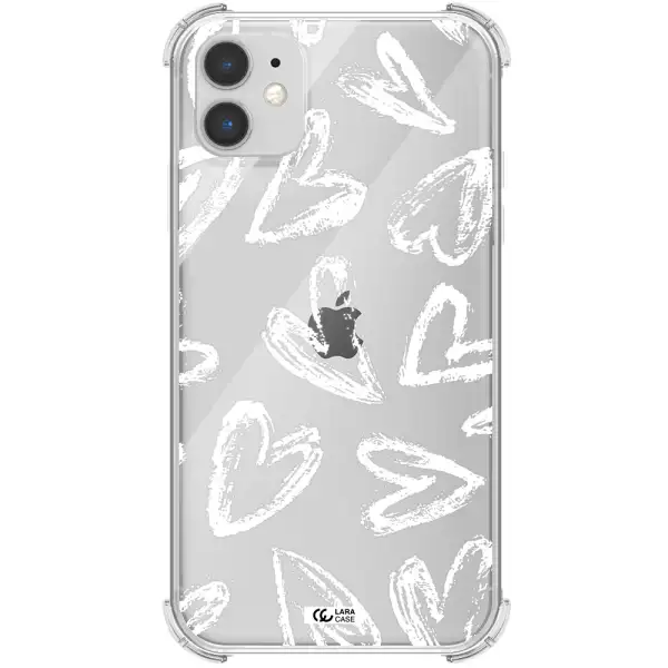 Chalk Hearts Apple iPhone 11 Clear PC Case