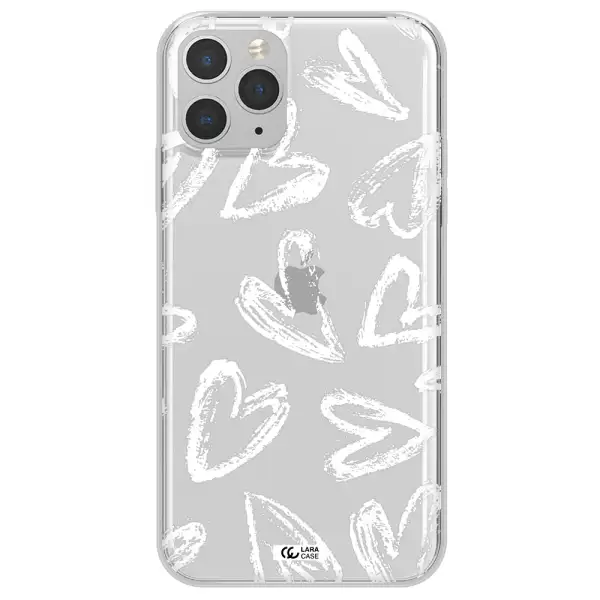Chalk Hearts Apple iPhone 11 pro max Clear TPU Case