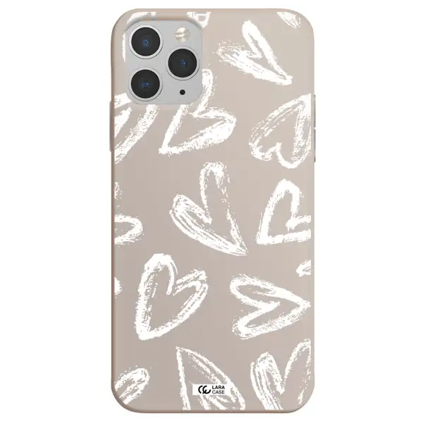 Chalk Hearts Apple iPhone 11 pro max Silicone Stone Case