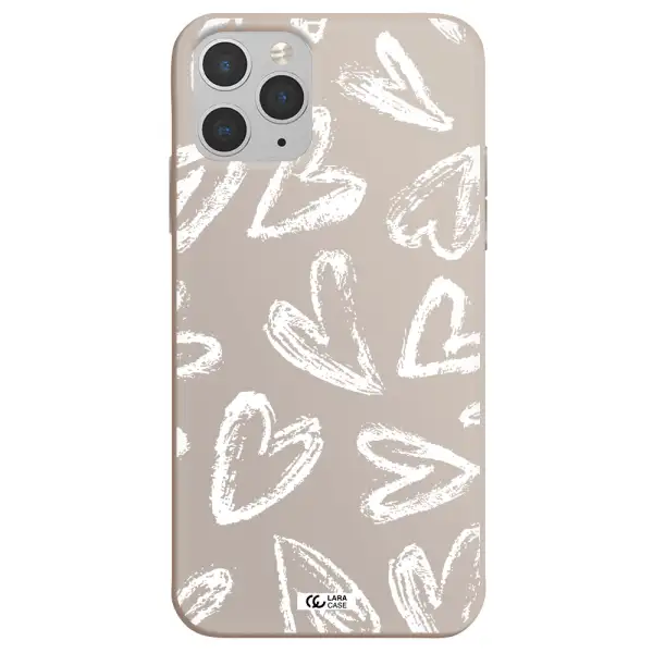 Chalk Hearts Apple iPhone 11 pro Silicone Stone Case