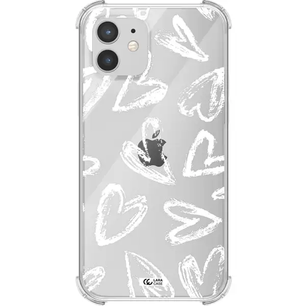 Chalk Hearts Apple iPhone 12 mini Clear PC Case