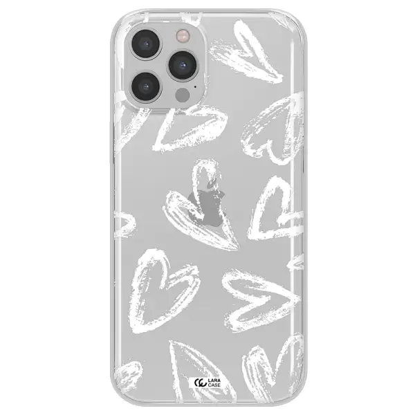 Chalk Hearts Apple iPhone 12 pro max Clear TPU Case