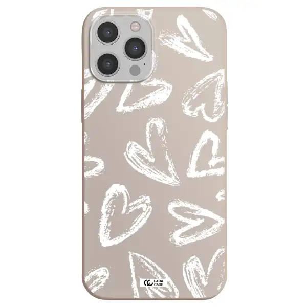 Chalk Hearts Apple iPhone 12 pro Silicone Stone Case