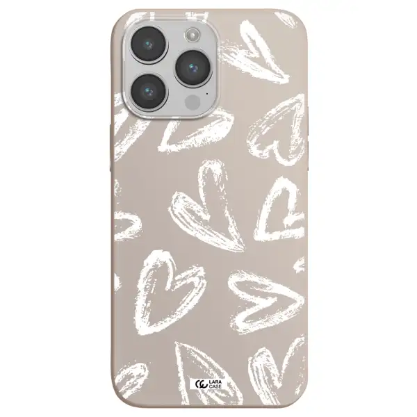 Chalk Hearts Apple iPhone 14 pro max Silicone Stone Case