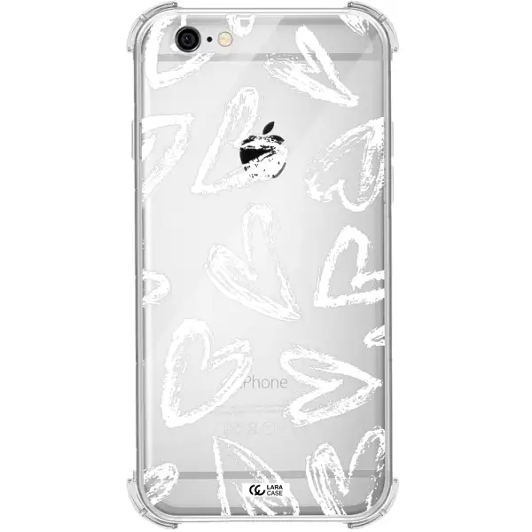 Chalk Hearts Apple iPhone 6 Clear PC Case