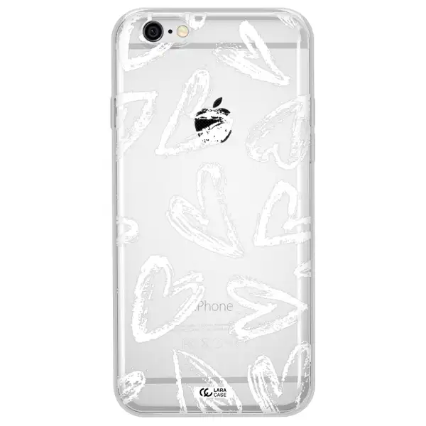 Chalk Hearts Apple iPhone 6 plus Clear TPU Case