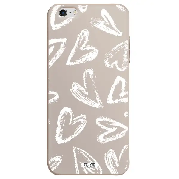 Chalk Hearts Apple iPhone 6 plus Silicone Stone Case