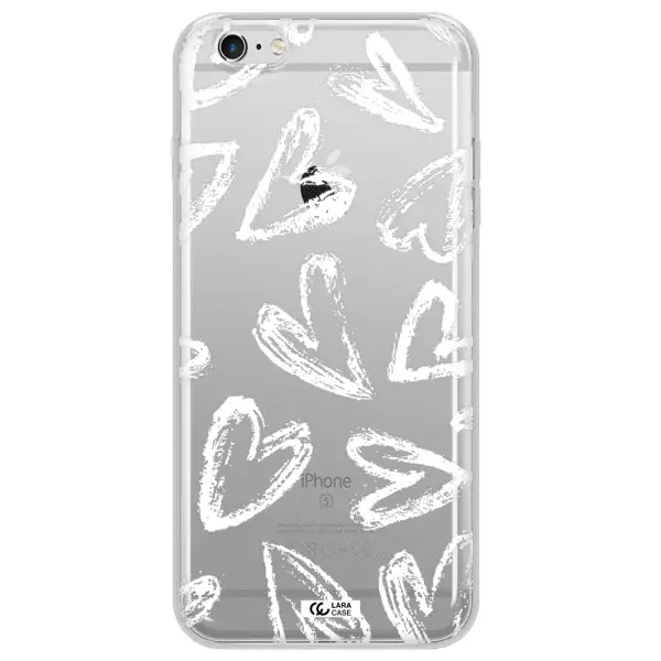 Chalk Hearts Apple iPhone 6 s plus Clear TPU Case