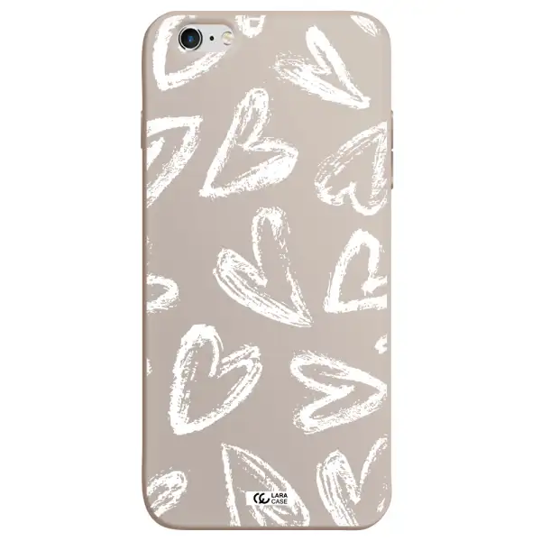 Chalk Hearts Apple iPhone 6S Silicone Stone Case
