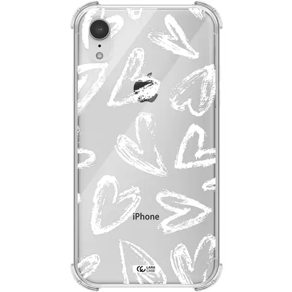 Chalk Hearts Apple iPhone XR Clear PC Case