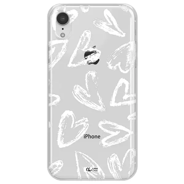 Chalk Hearts Apple iPhone XR Clear TPU Case