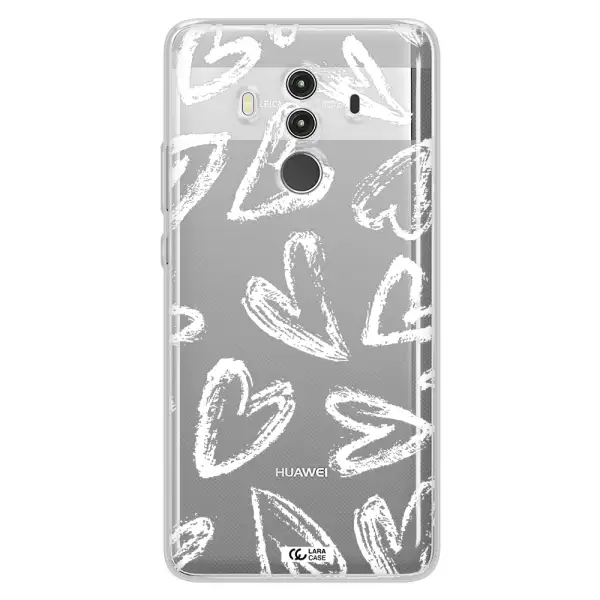 Chalk Hearts Huawei Mate 10 Clear TPU Case