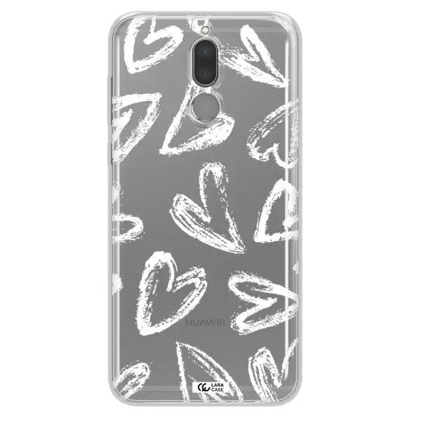 Chalk Hearts Huawei Mate 10 Lite Clear TPU Case