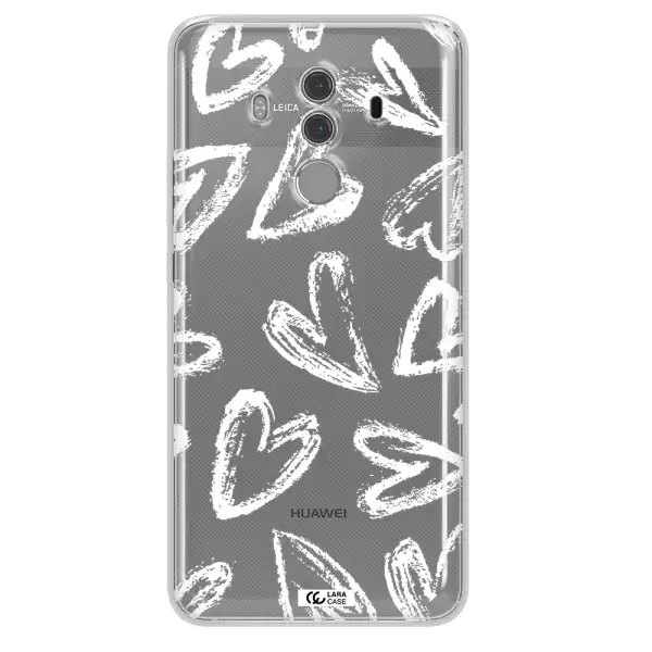 Chalk Hearts Huawei Mate 10 Pro Clear TPU Case