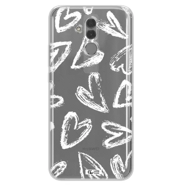 Chalk Hearts Huawei Mate 20 Lite Clear TPU Case
