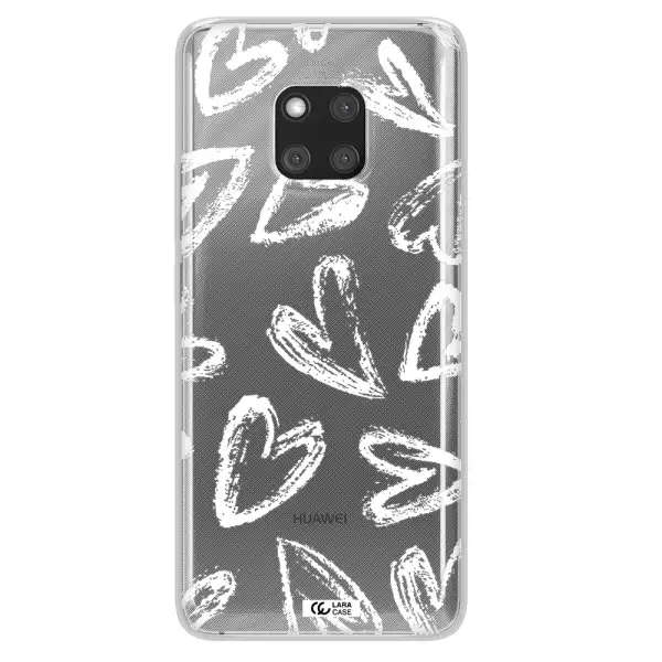 Chalk Hearts Huawei Mate 20 Pro Clear TPU Case