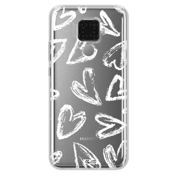 Chalk Hearts Huawei Mate 30 Lite Clear TPU Case