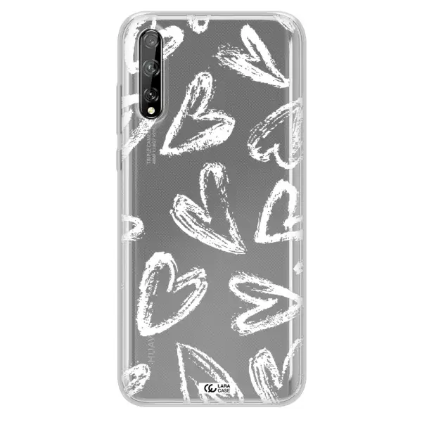 Chalk Hearts Huawei P Smart S Clear TPU Case