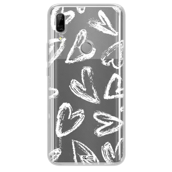 Chalk Hearts Huawei P Smart Z Clear TPU Case