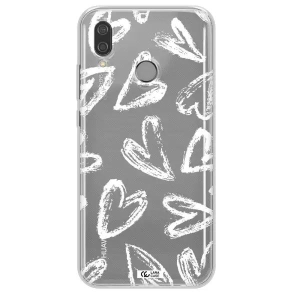 Chalk Hearts Huawei P20 Lite Clear TPU Case