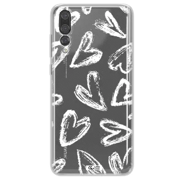 Chalk Hearts Huawei P20 Pro Clear TPU Case