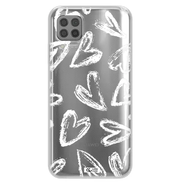 Chalk Hearts Huawei P40 Lite Clear TPU Case