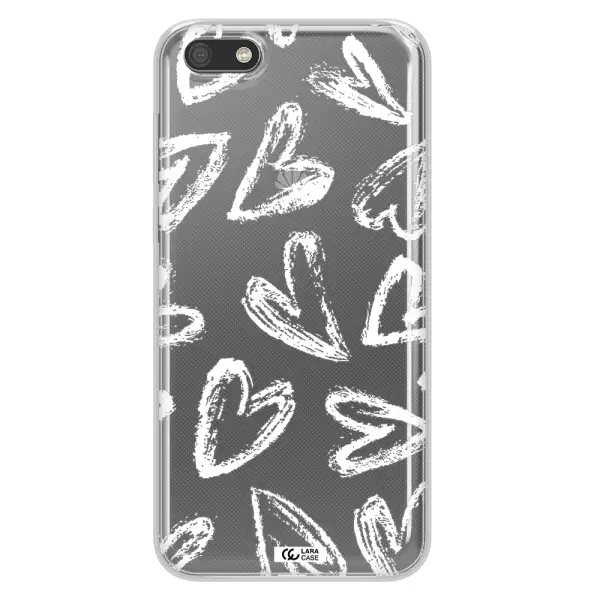 Chalk Hearts Huawei Y5 2018 Clear TPU Case