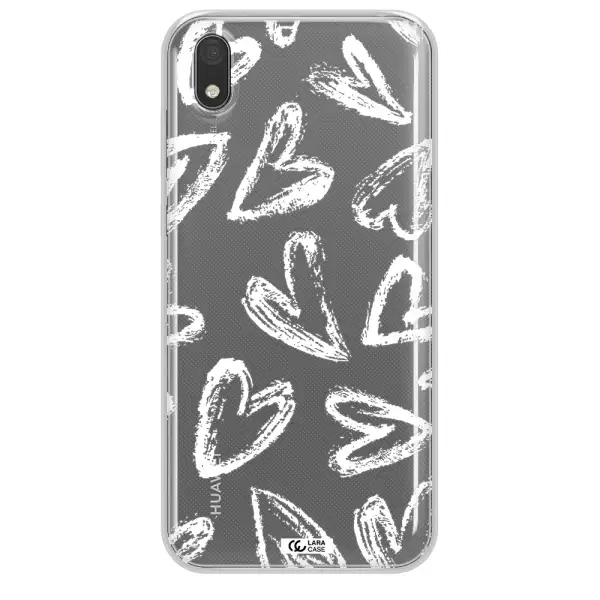 Chalk Hearts Huawei Y5 2019 Clear TPU Case