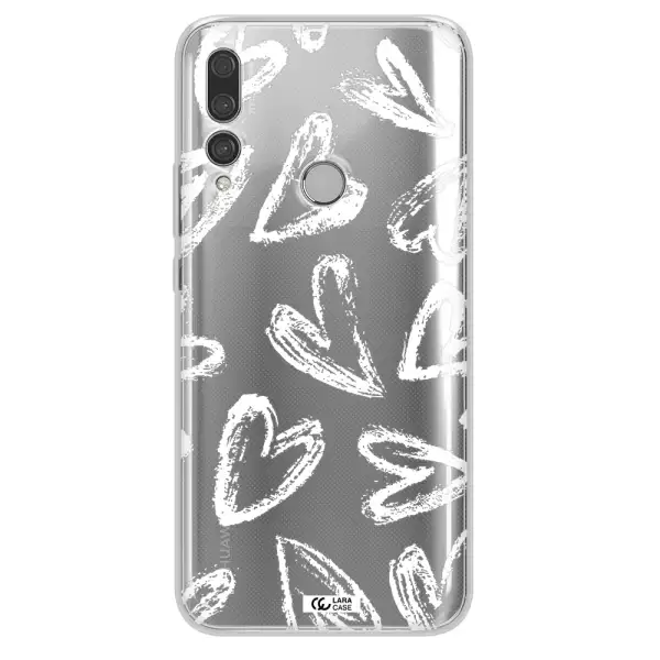 Chalk Hearts Huawei Y9 Prime 2019 Clear TPU Case