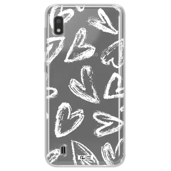 Chalk Hearts Samsung A10 Clear TPU Case