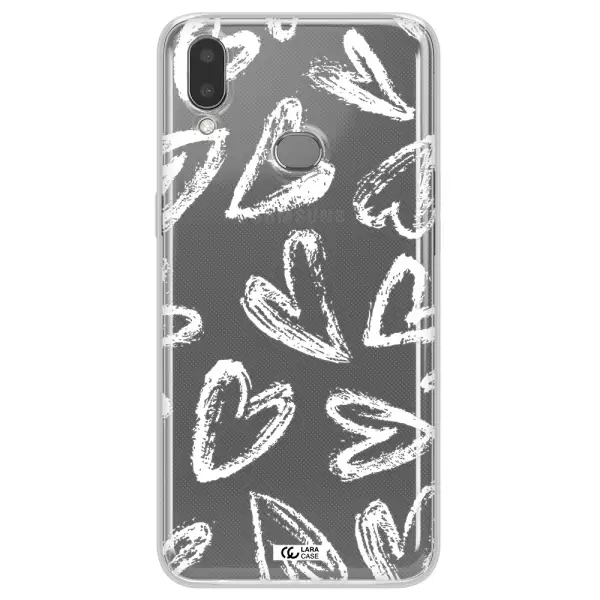 Chalk Hearts Samsung A10S Clear TPU Case
