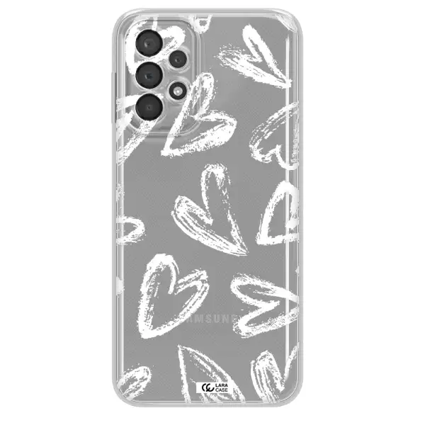 Chalk Hearts Samsung A23 5G Clear Tpu Case