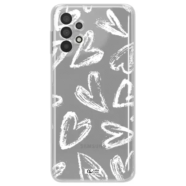 Chalk Hearts Samsung A32 Clear TPU Case