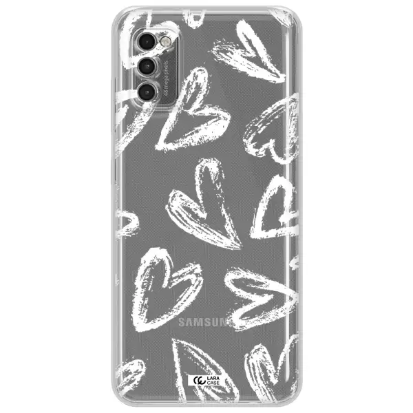 Chalk Hearts Samsung A41 Clear Tpu Case