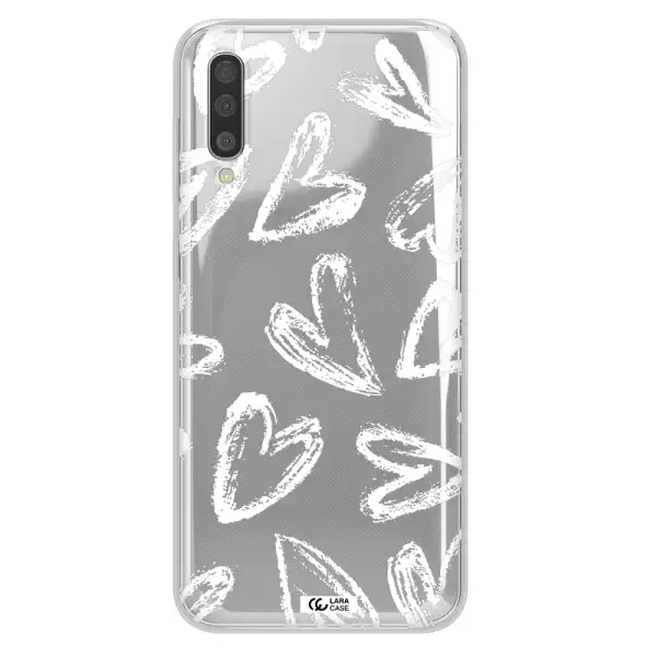 Chalk Hearts Samsung A50S Clear Tpu Case