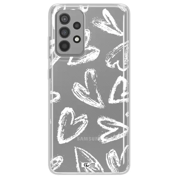 Chalk Hearts Samsung A52 Clear TPU Case