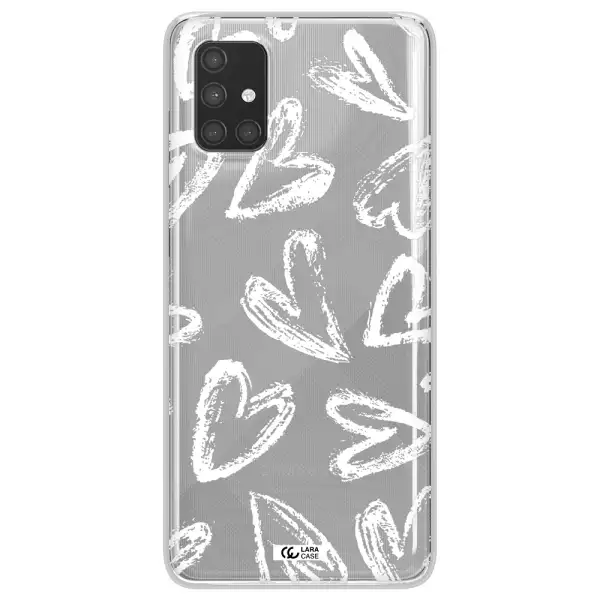 Chalk Hearts Samsung A71 Clear TPU Case
