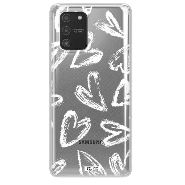 Chalk Hearts Samsung A91 Clear TPU Case