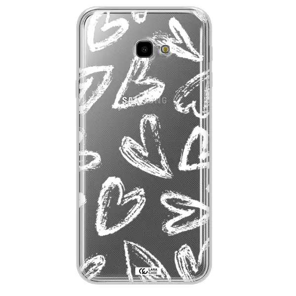 Chalk Hearts Samsung J4 Plus Clear TPU Case