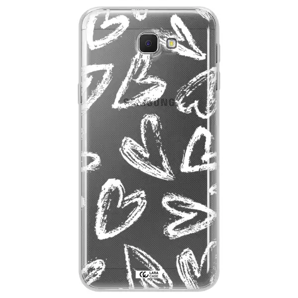Chalk Hearts Samsung J5 Prime Clear TPU Case