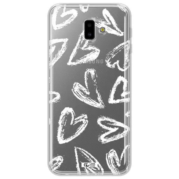 Chalk Hearts Samsung J6 Plus Clear TPU Case