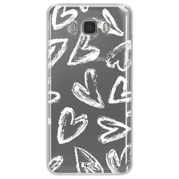 Chalk Hearts Samsung J7 2016 Clear TPU Case